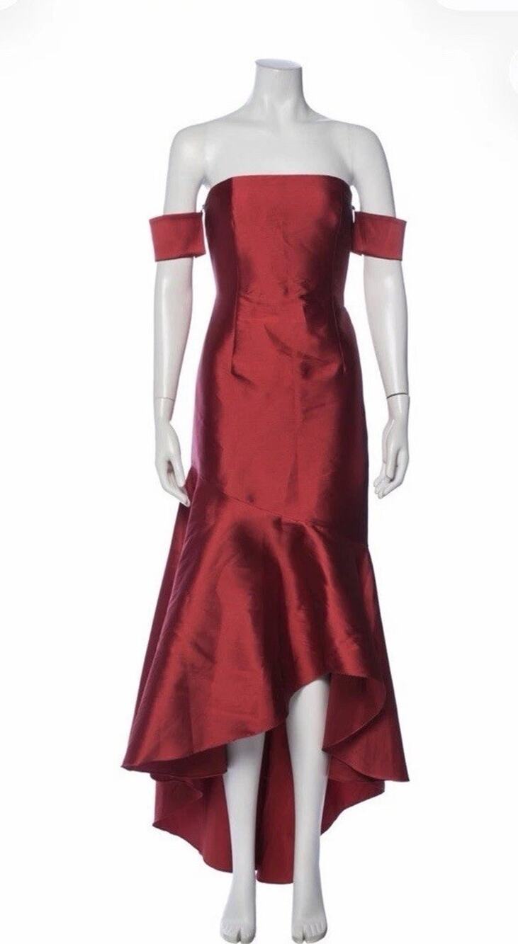 Sachin & Babi Red Off The Shoulder Dress Sz 10 $425